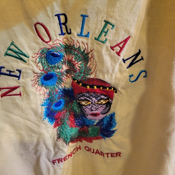 Fruit of the Loom Tops - New Orleans French Quarter Embroidered T-Shirt
